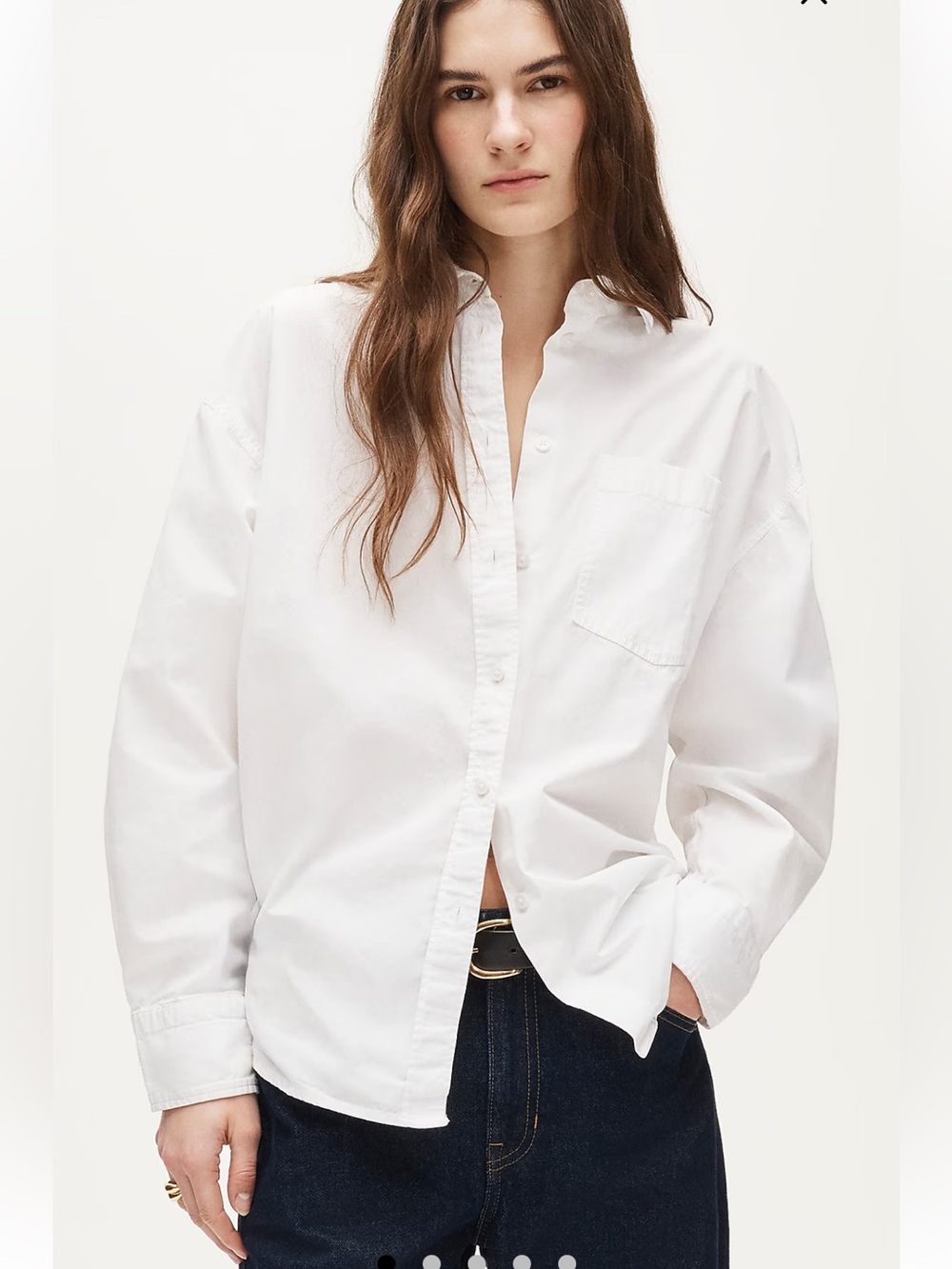 NWT J Crew Étienne Oversized Button-Up Shirt in Lightweight Oxford Size XS BY733